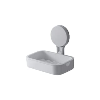 Primo ที่วางสบู่ พลาสติก รุ่น Ash-07 ขนาด 10x13.9x11.9 ซม. สีเทา