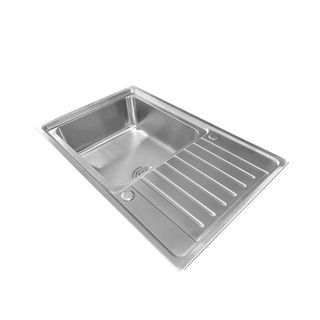 CLOSE อ่างล้างจาน 1 หลุมมีที่พัก SUS304  ขนาด 80X50X19 ซม. SPACE