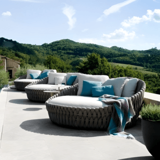 SUMMER SET โซฟา outdoor อลูมิเนียม 2ที่นั่ง Andaman ขนาด 160x120x72 ซม.สีขาว