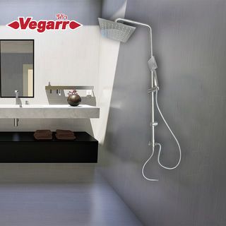 VEGARR ชุดฝักบัว Rain Shower สแตนเลสเกรด 304 ทรงสี่เหลี่ยม หัวเรน สแตนเลสเกรด 304 T-892