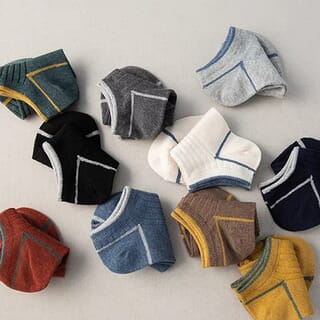 KOJI ถุงเท้าข้อสั้นสายเส้น รุ่นSC12 ขนาด5x20x0.4ซม.คละสี