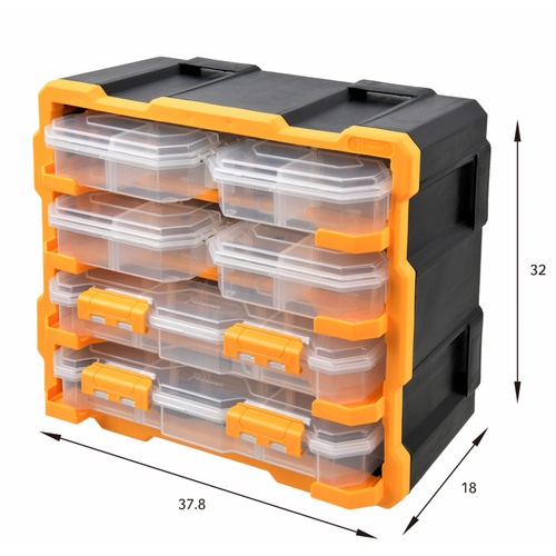 HUMMER ตู้พร้อมกล่องเก็บอะไหล่พลาสติก 6ช่อง รุ่น 320672