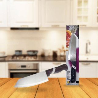 KIWI มีดหั่น ด้ามพลาสติกสีดำ 7 นิ้ว