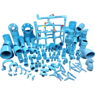 VAVO ข้องอ 90  หนา 1 1/2 ”(40)  สีฟ้า