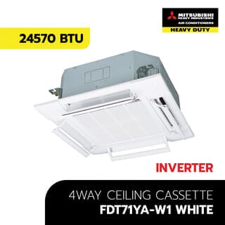 MITSUBISHI HEAVY DUTY เครื่องปรับอากาศ 4 ทิศทาง ขนาด 24570 BTU (Inverter) รุ่น FDT71YA-W1 สีขาว