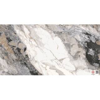 La Arezza กระเบื้องพอร์ซเลน 75X150  ซม. รุ่น Luxura  elite marble  (TMA715906L) High-glossy Random (2pcs /box  2.25 sqm)