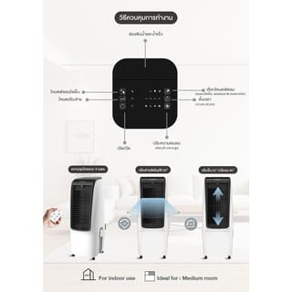 MAZUMA พัดลมไอเย็น ขนาด 20 ลิตร รุ่น AIRCOOL-20L สีขาว