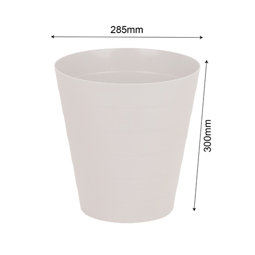 ICLEAN  ถังขยะไม่มีฝาทรงกลม 13 ลิตร รุ่น TG59692G ขนาด 28.5x28.5x30 ซม.สีเทา