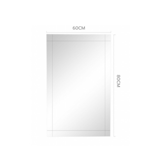 Nice กระจกเงาไม่มีกรอบ ทรงเหลี่ยม รุ่น PQS-XS6080G  ขนาด 60x80 ซม.