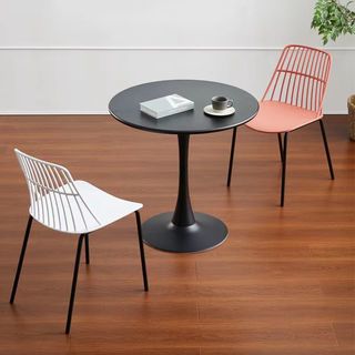 DELICATO โต๊ะกาแฟทรงกลม รุ่น LALUN ขนาด 70x70x73 ซม. สีดำ 