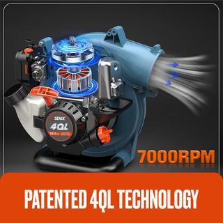 SENIX เครื่องเป่าใบไม้ 4 จังหวะ 26.5CC รุ่น BL4QL-L-EU สีน้ำเงิน - ดำ