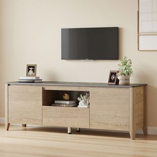 DELICATO ชั้นวางทีวี รุ่น BRAVO ขนาด   39x148x51 ซม. ดำ-น้ำตาล