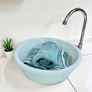 GOME กะละมังกลม 19.5L ขนาด 50x50x15.5cm. รุ่น No.50 สีฟ้าพาสเทล 