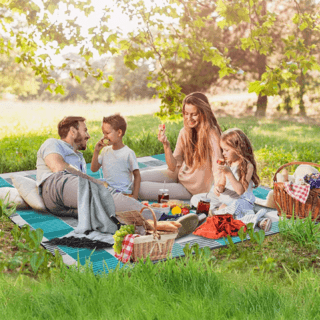 SUMMER SET เสื่อปิคนิค รุ่น Curt ขนาด 150x200cm สีน้ำเงิน