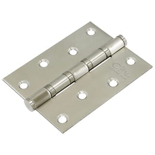 CITY บานพับประตูสเตนเลส รุ่น 43 ขนาด 4 x 3 นิ้ว x 1.8 มม. (แพ็ก 3 ชิ้น) สีสเตนเลส( 1 แถม 1)