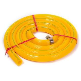 LUCKYFLAME สายยางแก๊ส 2 ชั้น 1.5 ม. TE-9060P สีเหลือง