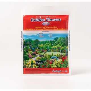 GOLDEN FLOWERS ปุ๋ยอินทรีย์ สูตร เร่งดอก เร่งสี ขั้วดอกเหนียว 1 กก.