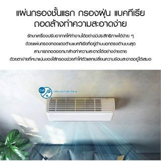 SAMSUNG เครื่องปรับอากาศ WindFree AI 9,000BTU AR10CYECAWKNST สีขาว