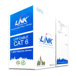 LINK สายแลน CAT6 (600 MHz) อัลตร้า  รุ่น US-9116LSZH 305เมตร สีขาว