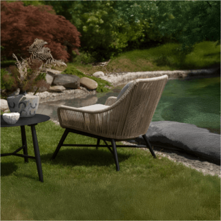 SUMMER SETเก้าอี้ outdoor อลูมิเนียม TACHAI ขนาด 88x83x85 ซม. สีเบจ