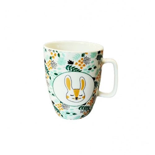AILO แก้วเซรามิค 8 ซม. 350 มล. RABBIT-01 สีเขียว