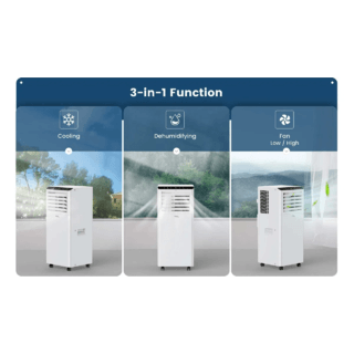 TCL เครื่องปรับอากาศเคลื่อนที่ 7000 BTU รุ่น TAC-07CPA/PSL2 สีขาว