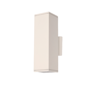 EILON โคมไฟติดผนังโมเดิร์น ทรงกระบอกสี่เหลี่ยม 2*E27 ขนาด 9x9x30cm IP65 รุ่น MVW026-D(W) สีขาว