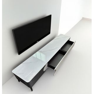 DELICATO ตู้วางทีวี รุ่น NOVA ขนาด 200x40x42 ซม. สีดำ-เทา 