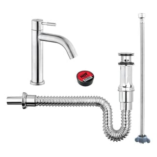 HOY ชุดก๊อกอ่างล้างหน้า SUS304 พร้อมอุปกรณ์ติดตั้ง รุ่น HFSET-2000HS2