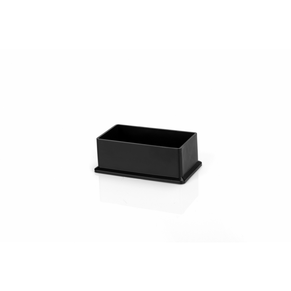 TORSTEN พลาสติกรองขาโต๊ะสี่เหลี่ยมผืนผ้า (สวมนอก) รุ่น 1XY-010-1/12x3 ขนาด 1-1/2”x3” แพ็ค 2 ชิ้น สีดำ