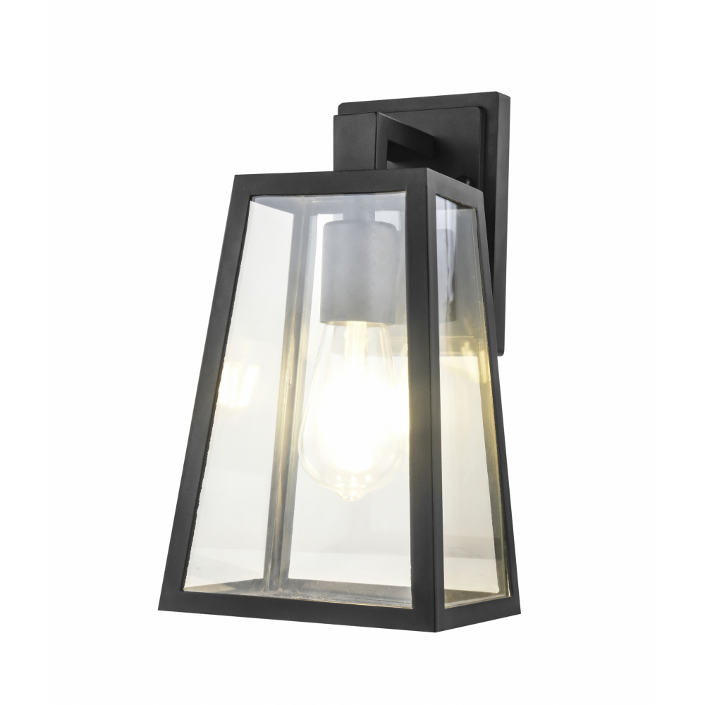 EILON โคมไฟติดผนัง Classic ขั้ว E27 ขนาด 17x17x31cm IP65 รุ่น Maemi MV247-W สีดำ