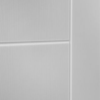 WELLINGTAN ประตูภายนอก UPVC บานเรียบเซาะร่อง รุ่น UPVC-WEF05 ขนาด 80x200ซม. สีขาว (เจาะลูกบิด)