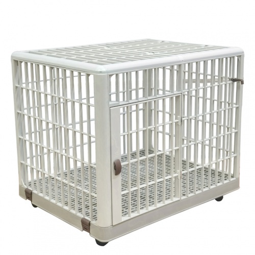 DUDUPETS กรงสัตว์เลี้ยงพลาสติก รุ่น KETAK-S ขนาด 65.7x50.8x56 ซม. สีเบจ