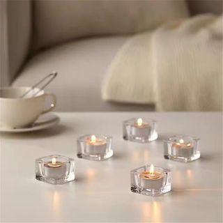 COZY ชุดแก้วใส่เทียน (5ชิ้น/ชุด) รุ่น PIXEL ขนาด 5x26x4ซม. สีโปร่งใส