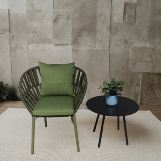 SUMMER SETเก้าอี้ outdoor อลูมิเนียม Samed ขนาด 57x59x76 ซม. สีเขียว