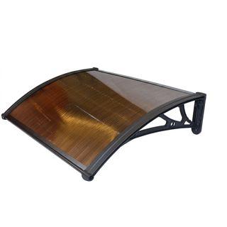 WELLINGTAN ชุดกันสาดโพลีคาร์บอเนต NWT10-1 ขนาด 100x150 ซม. 6มม. สีชา