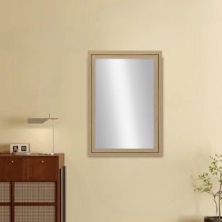 Nice กระจกมีกรอบทรงเหลี่ยม (PS) รุ่น โทยาม่า ขนาด 40x60 ซม. สีน้ำตาล 