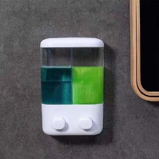 Primo ที่กดสบู่เหลว 2 ช่อง ความจุ 500x2 มล. รุ่น SD59 ขนาด 8.5x14.5x22ซม. สีขาว