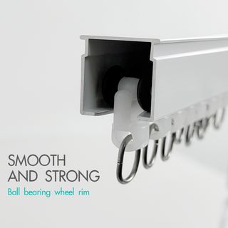 DAVINCI ตัวเลื่อน (อุปกรณ์เสริมรางผ้าม่านแบบยืดหดได้) รุ่น Jolie ขนาด 1.5x1.25x2.3 ซม. สีขาว 