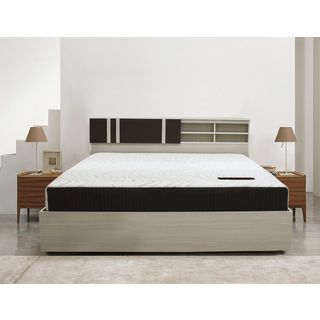 DELICATO เตียงนอน รุ่นมาลีน ขนาด6 ฟุต สีเมเปิ้ล/ผ้าเทา