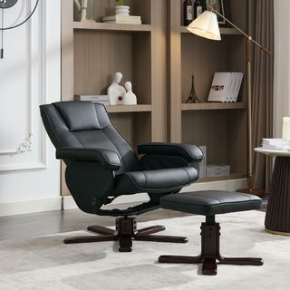 PULITO เก้าอี้พักผ่อนพร้อมที่วางขา รุ่น DIEGO ขนาด 73x110x98 ซม.  สีดำ