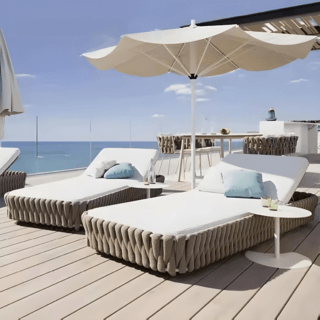 SUMMER SETเตียงริมสระ  LANTA ขนาด 84x210x31 ซม. สีเบจ