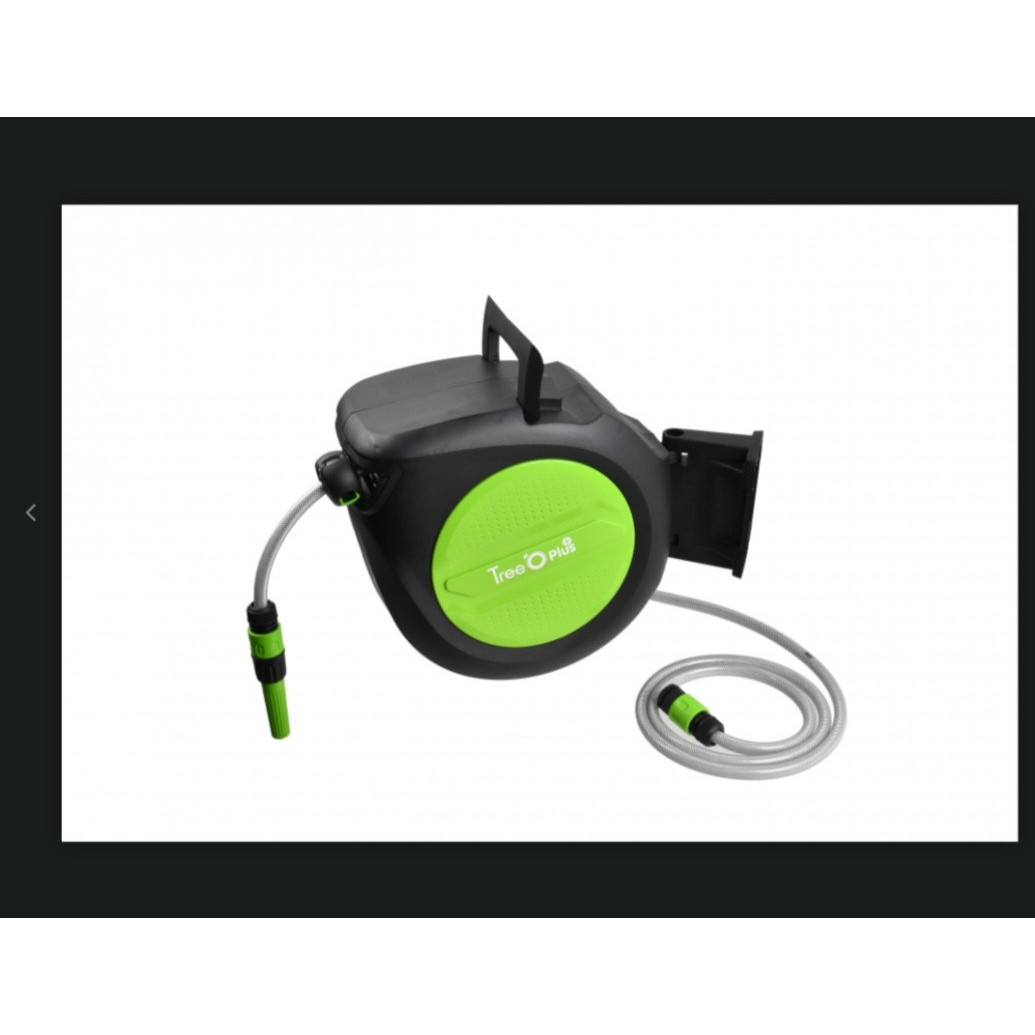 Tree O Plus โรลสายยางอัตโนมัติ ขนาด1/2ยาว20 เมตร รุ่นGLB-8217-0 สีเขียวดำ