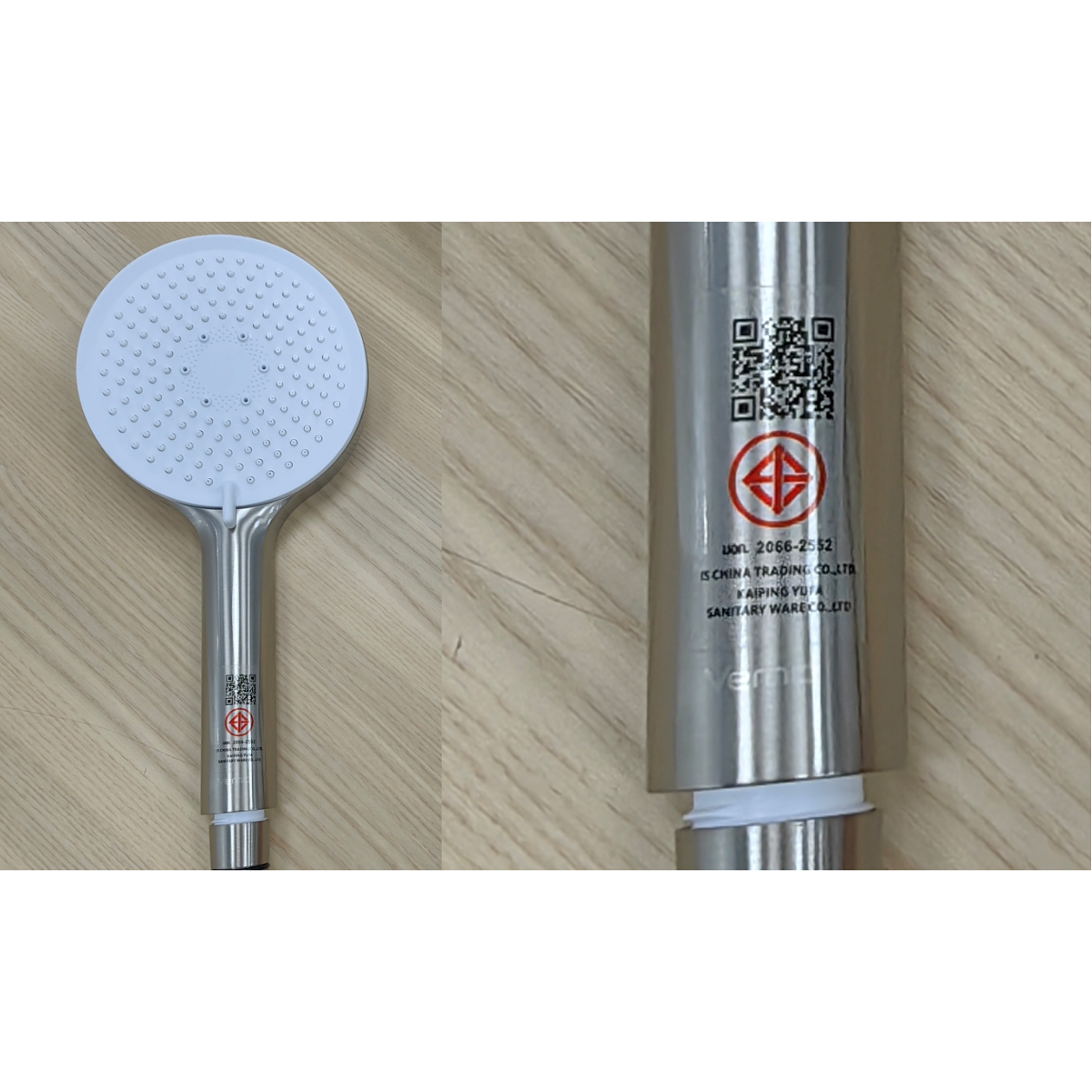 Verno ชุดฝักบัวเรนชาวเวอร์สเตนเลส 304 หัวกลม 3 ระบบ รุ่น Aqua-HL01 ขนาด 30x36x115 ซม. สีเงินแฮร์ไลน์