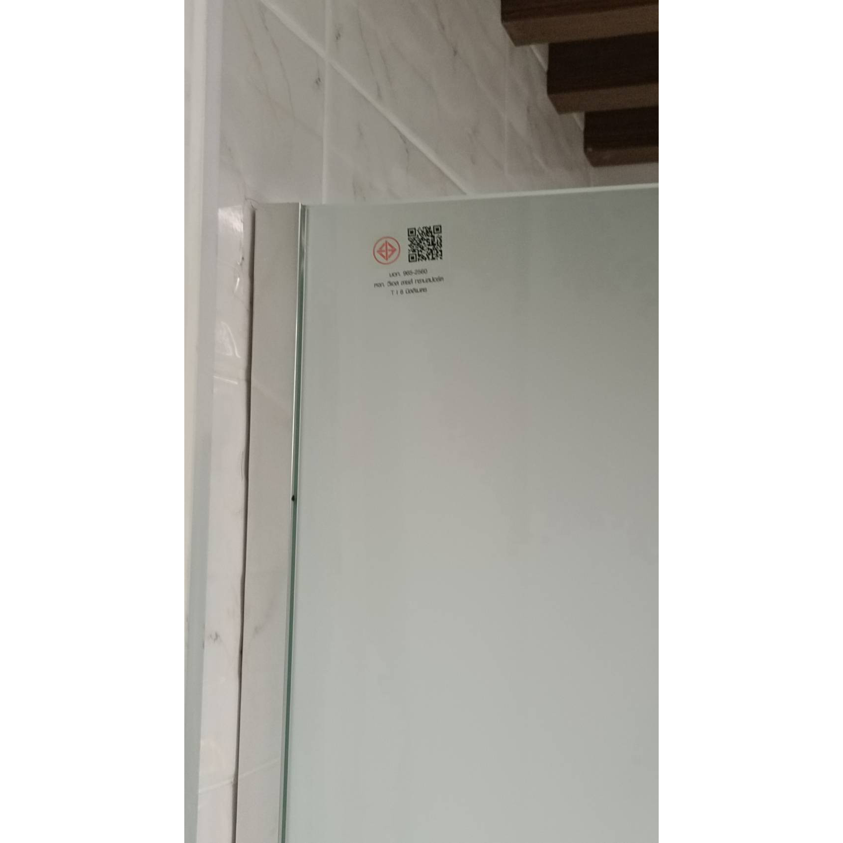 Verno ฉากกั้นอาบน้ำบานฟิกซ์พ่นทราย ขนาด 90x190ซม. หนา 8มม. รุ่น PQS-PFL010