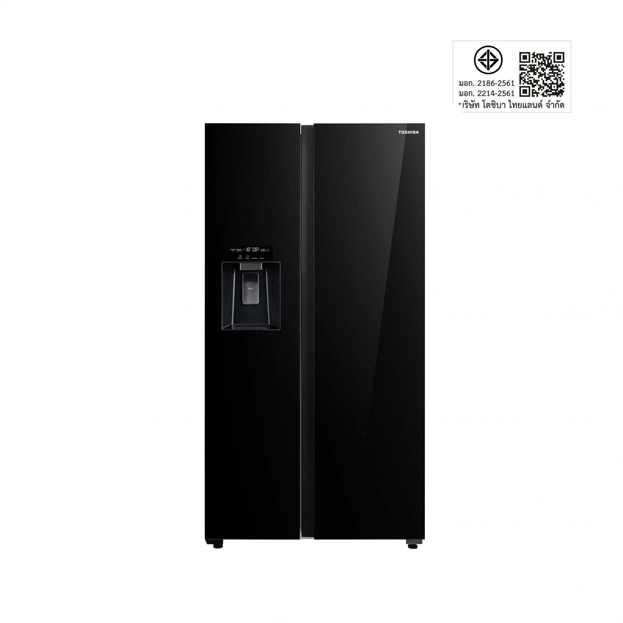 TOSHIBA ตู้เย็นSBS 20.0 คิว GR-RS755WIA-PGTH(22) กระจกดำ