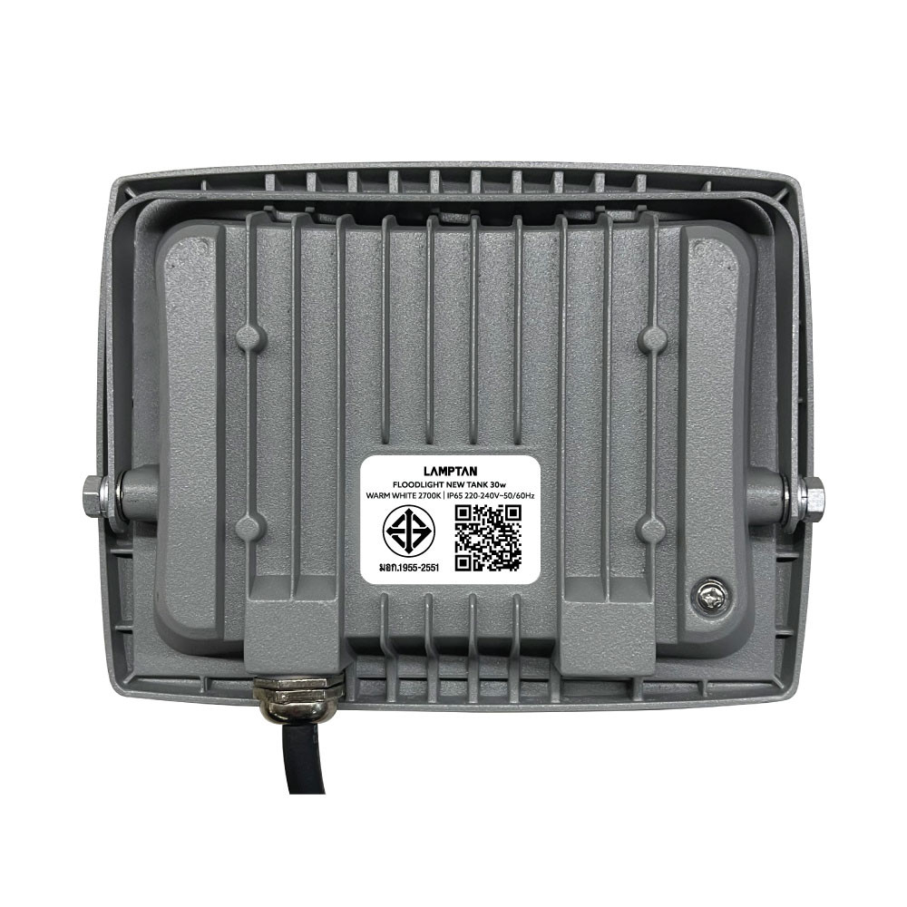 LAMPTAN โคมไฟฟลัดไลท์ LED 30W รุ่นนิวแทงค์ แสงวอร์มไวท์ 
