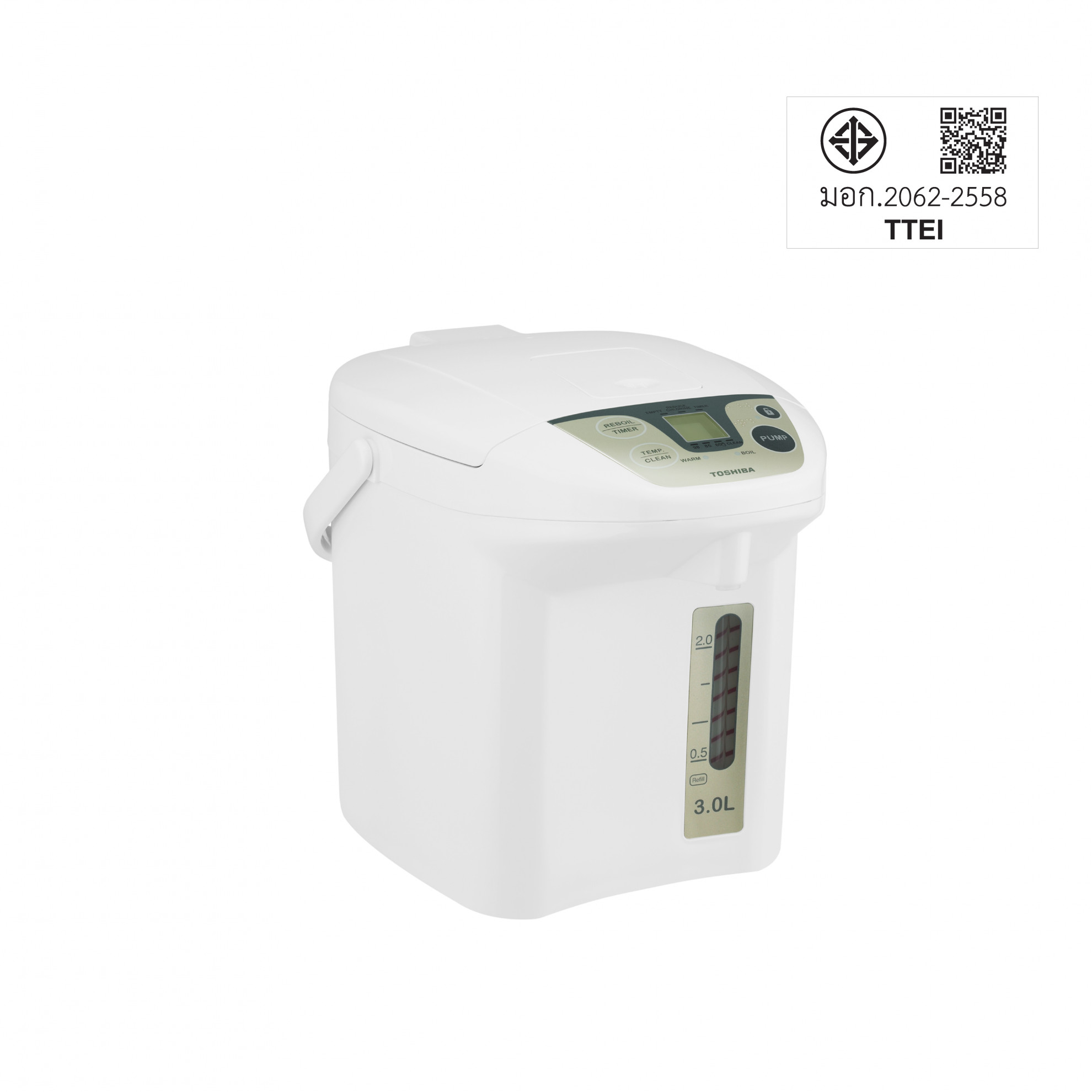 กระติกน้ำร้อนดิจิตอล 3.0 ลิตร PLK-30FL(WT) TOSHIBA