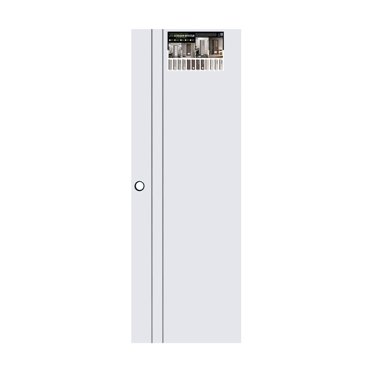 ECO-DOOR  ประตู UPVC เอ็กซ์ทรูชั่น  รุ่น P2 ภายใน ขนาด 70x200 ซม. สีขาว (เจาะลูกบิด)