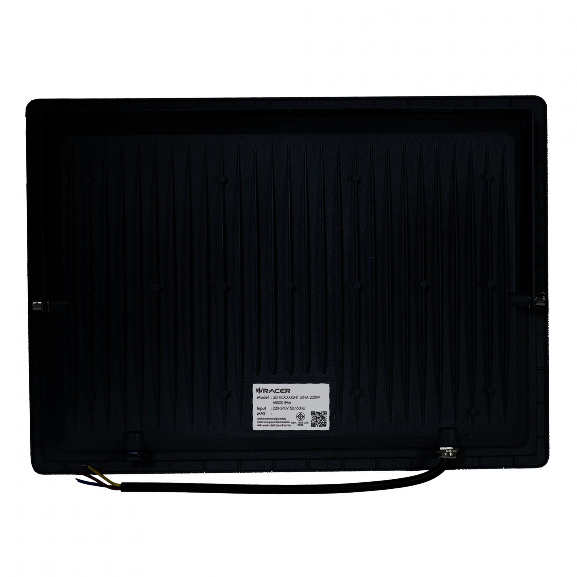 RACER โคมไฟแอลอีดีฟลัดไลท์ รุ่นลูน่า 200วัตต์ แสงขาว IP66